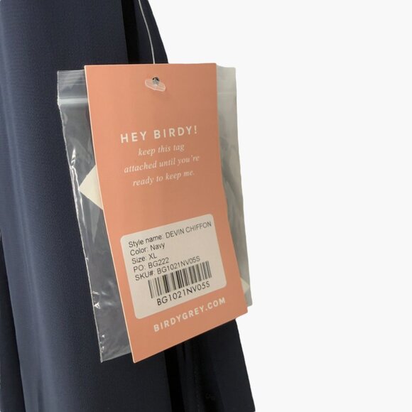 Birdy Grey Devin Chiffon Convertible Midnight Navy Blue Dress Size XL - Picture 6 of 8